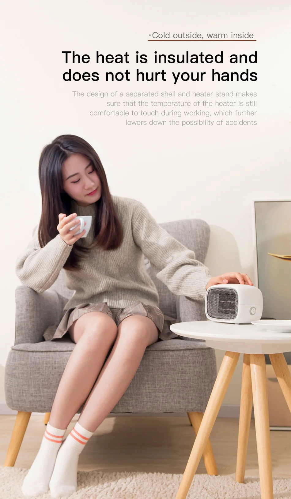 Máy sưởi điện cầm tay Baseus