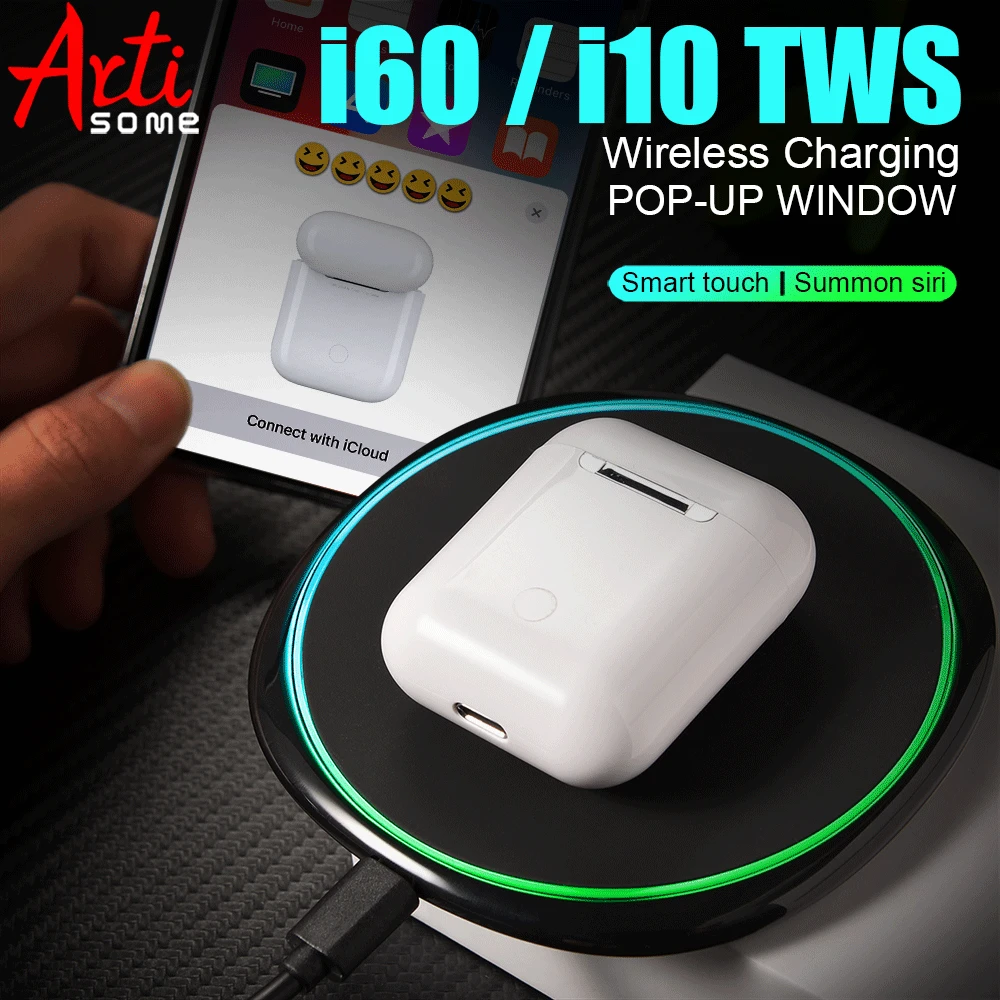 

NEW i100 i60 i10 TWS Original Pop-up 1:1 W1 Supercopy Bluetooth Headphones Earbuds PK i12 i20 i30 i80 i90 TWS PK airdots