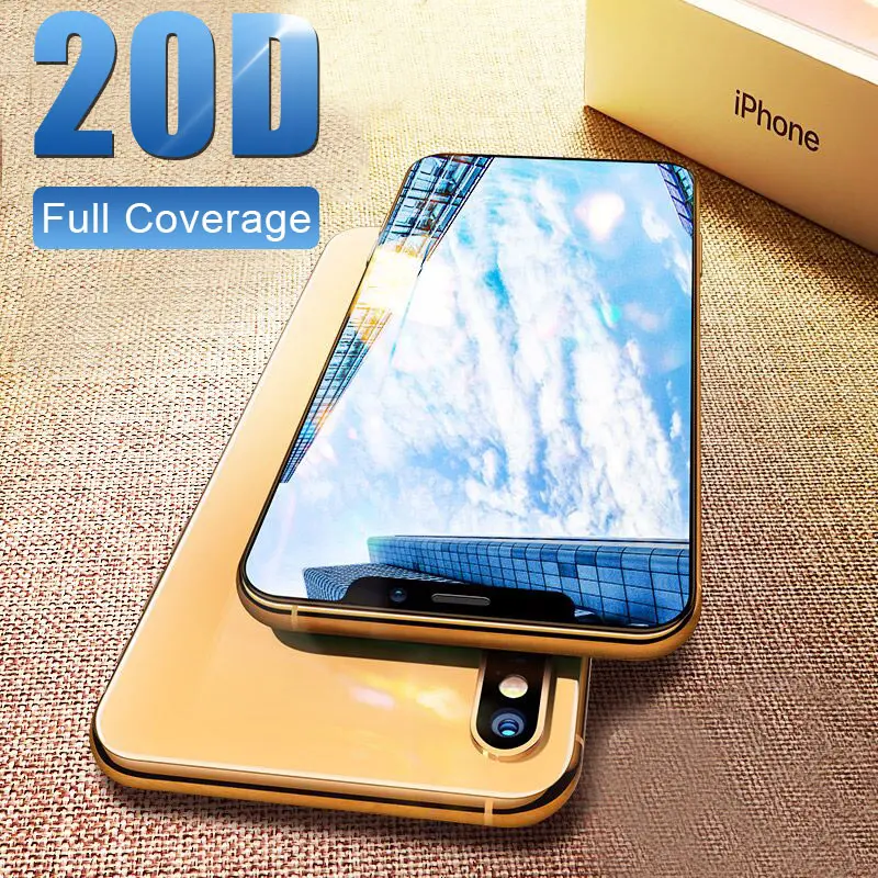 

20D Curved Tempered Glass On The For IPhone XR XS Max X 8 7 6 6s Plus Screen Protector Film For IPhone 8 7 6 6s Protective Glass
