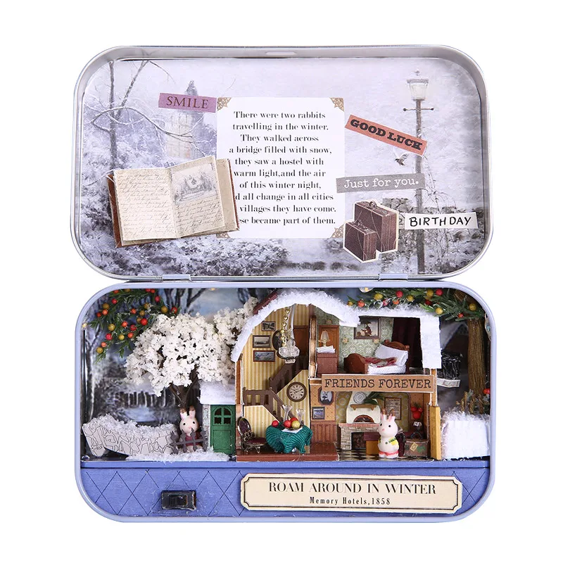 Miniature Dollhouse 1 12 Girl s Fairy Iron Model Kits Box Toy For 12 15 Year