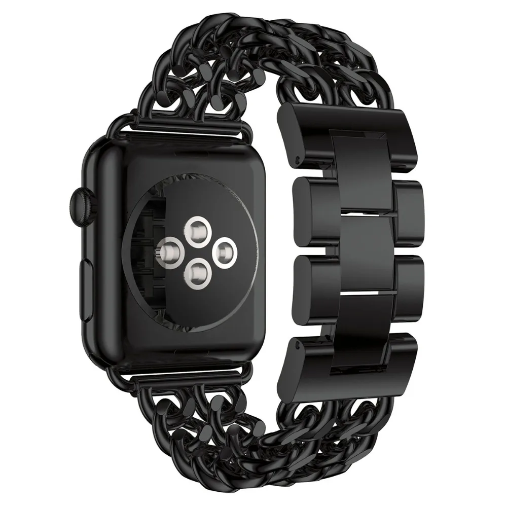 Nvpone моды часового пояса для apple Watch 3 2 1 Смарт наручные часы Группа Нержавеющая сталь металлический ремешок Smart ремешки 42 мм 38 мм