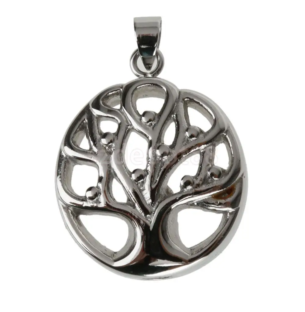 

Silver Tree of Life Memorial Pet Keepsake Waterproof Ash Container Cremation Urn Hollow Pendant Jewelry
