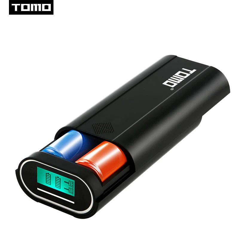 Ceny TOMO M2 2x18650 Li ion bateria uniwersalna DIY inteligentny przenośny akumulator USB ładowarka z ekranem LCD Power Bank podwójne wyjście