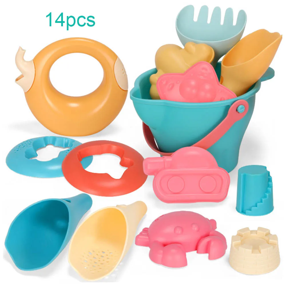 5-17 шт. игрушка для игры в воду для ванной Портативный пляжный песок набор игрушек животные замок песок глиняная форма копание Лопата инструменты водный пляж игрушка - Цвет: A4