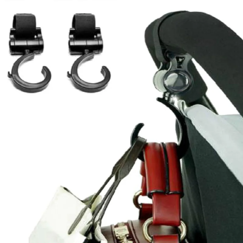 Hot 2pcs Baby Stroller Hooks Infant Hanger Bag Stroller Parts Multi