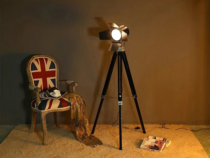 European Vintage Solid Wood Lampstand Photography Floor Lamp Home Corporation Public Space Decoration 110V 220V (13)