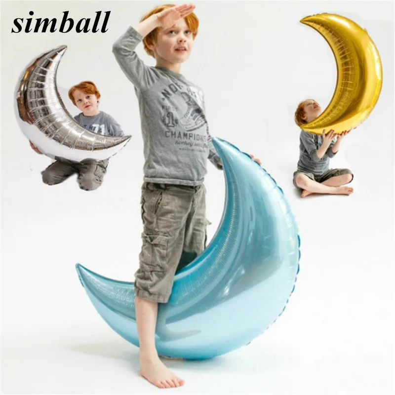 

1pcs 36inch Big Moon Balloons Foil Balloon Christmas Wedding Helium Balloon Birthday Party Decorations Kids New Year Supplies