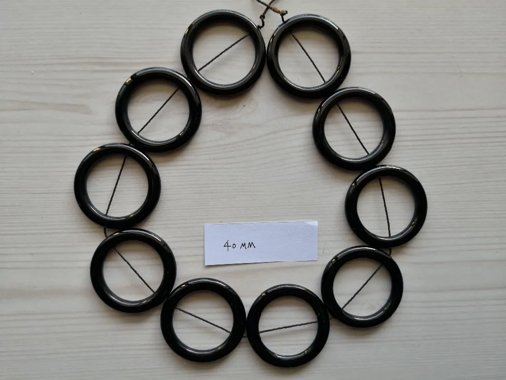 

B0095 Natural 40mm Round Circle Black Onyx Gems Stone Loose Beads 15.5'' Strands Jewelry Making DIY