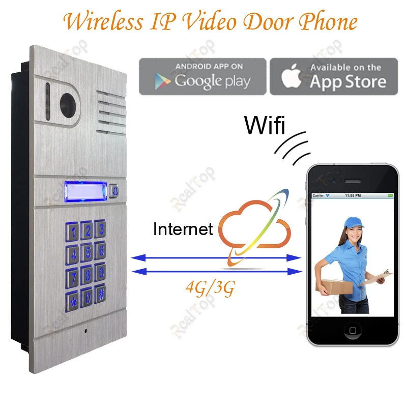Wireless Wifi Remote Control IP Video Door Phones Wireless IP Intercom System Home Access Door Camera Doorbell phone