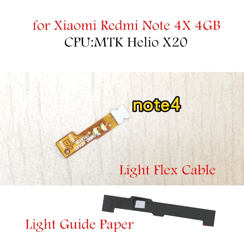 Для Xiaomi Redmi Note 4X4 Гб памяти, Процессор MTK Helio X20 навигационный свет светодиодный FPC гибкая печатная плата с кнопками гибкий кабель для ремонта Запчасти+ светло-зажим для бумаги
