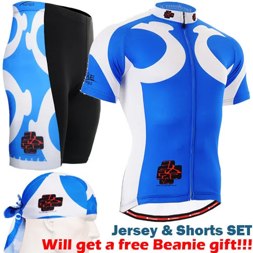 Летние комплекты из дышащей Джерси на молнии для езды на велосипеде, качественные костюмы для верховой езды, черно-белые топы с короткими рукавами+ шорты - Цвет: Красный
