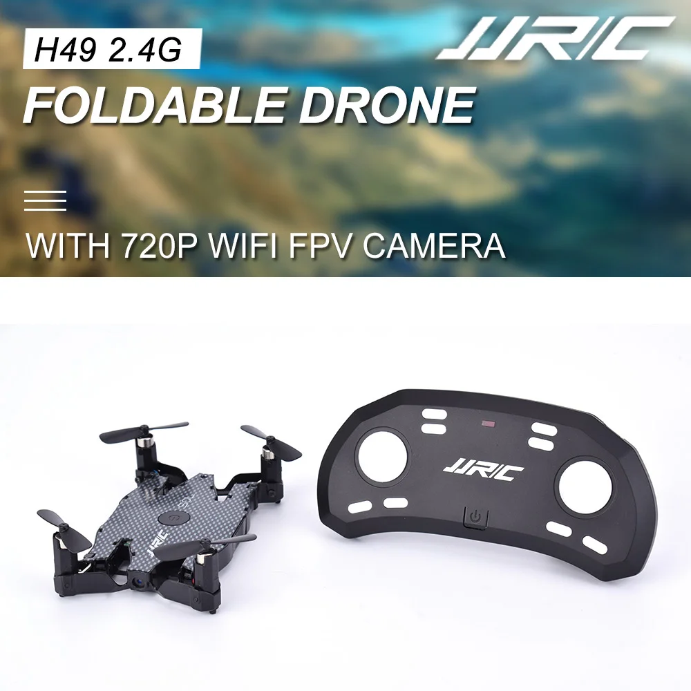 

JJRC H49 2.4GHz 720P HD Wifi FPV Live Video Camera Foldable Mini Quadcopter Drone with Altitude Hold 360° Flips Plaid Black
