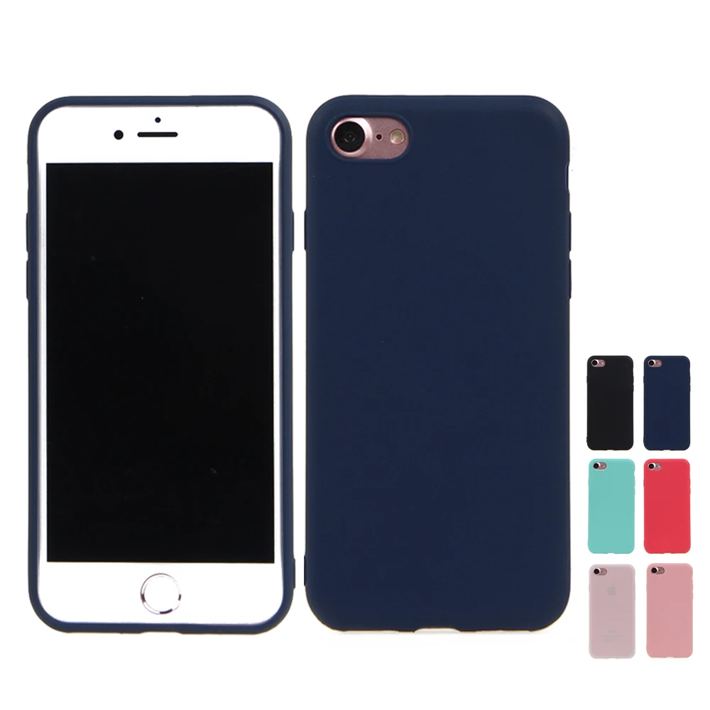 For iPhone 7 7 Plus Ultra Thin Silicone TPU Painted Phone Back Cover