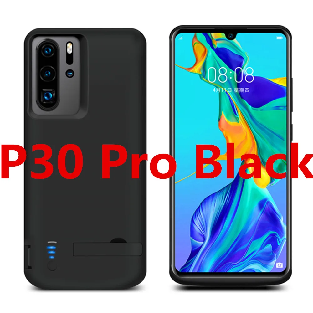 Для huawei P30 P30 Pro 5000 mAh Батарея Зарядное устройство Дело внешнего резервного зарядки Мощность банк защитной оболочки Тонкий Мощность банк - Цвет: P30 Pro Black