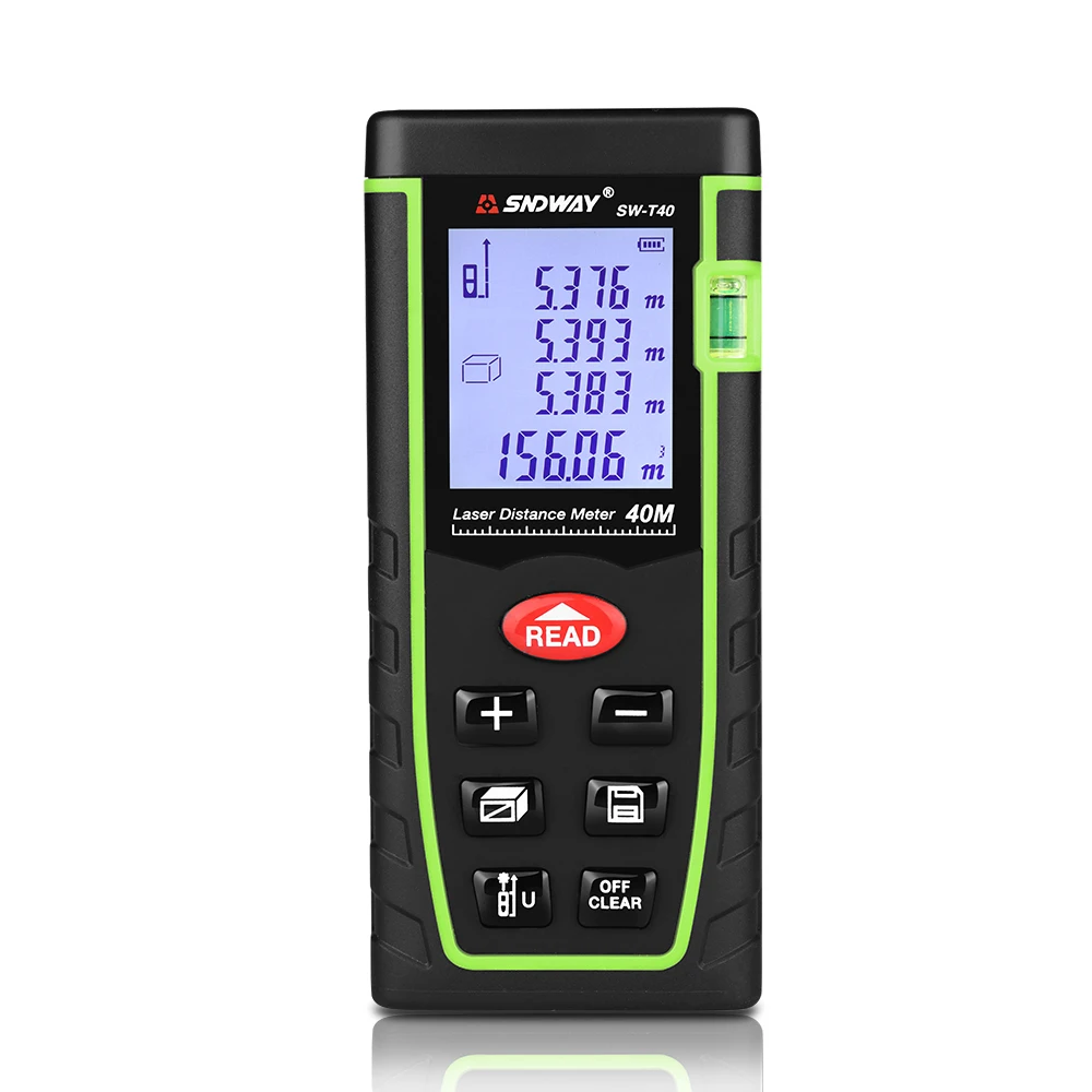 SNDWAY 40M Digital Laser Rangefinder Handheld Distance Meter Area/volume/Angle Tape Measuring Tool Trena Roulette Ruler SNDWAY 40M Digital Laser Rangefinder Handheld Distance Meter Area/volume/Angle Tape Measuring Tool Trena Roulette Ruler