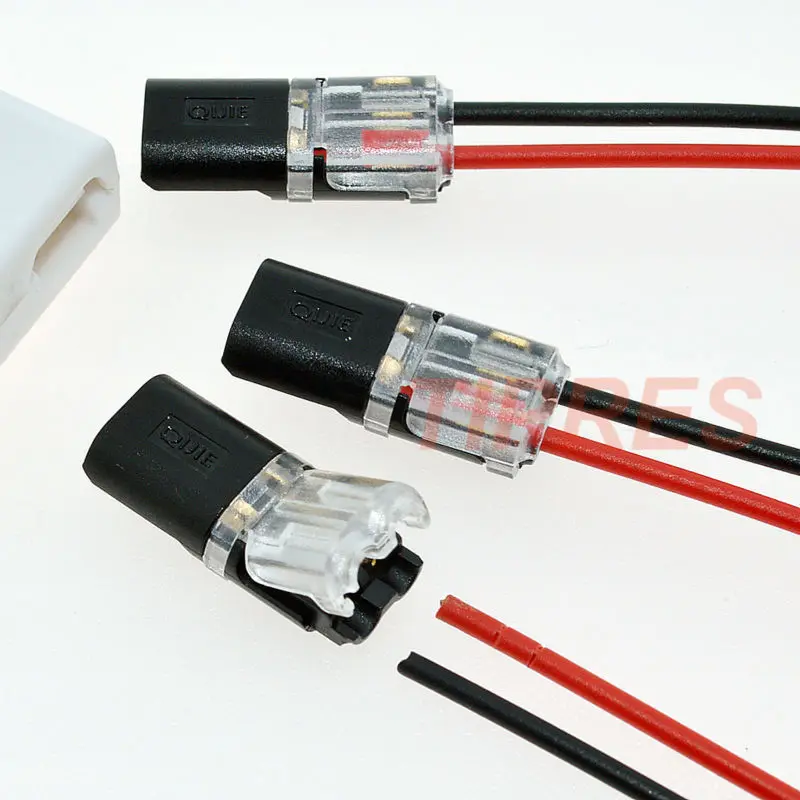 10 PCS/lots spring lever push fit reuseable cable 2 wire connector 2