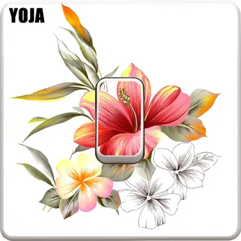 

YOJA Natural Plants Decor Switch Wall Sticker Living Room Bedroom Personalized 8SS0577