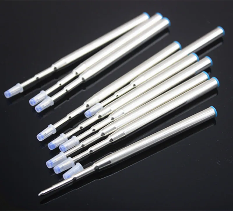  Pen Refill rod cartridge ballpoint pen For ballpoint pen core refill ink recharge blue