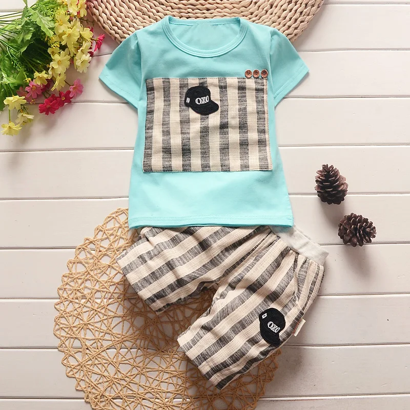 

BibiCola Summer Baby Boy Clothes Tops + Shorts 2pcs Sport Suit Baby Boys Clothing Set Kids Boys Tracksuit Set Children Costume