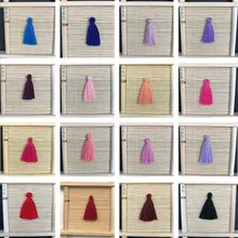 100PCS 3CM Mini Cotton Thread Fabric Tassel DIY Pendant Jewelry Key Making Fringe Trim Craft Tassels Sewing Accessories