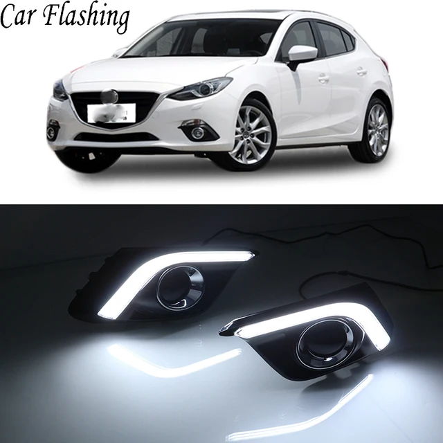 Car Flashing 1Pair DRL For Mazda 3 Mazda3 Axela 2013 2014 2015 2016