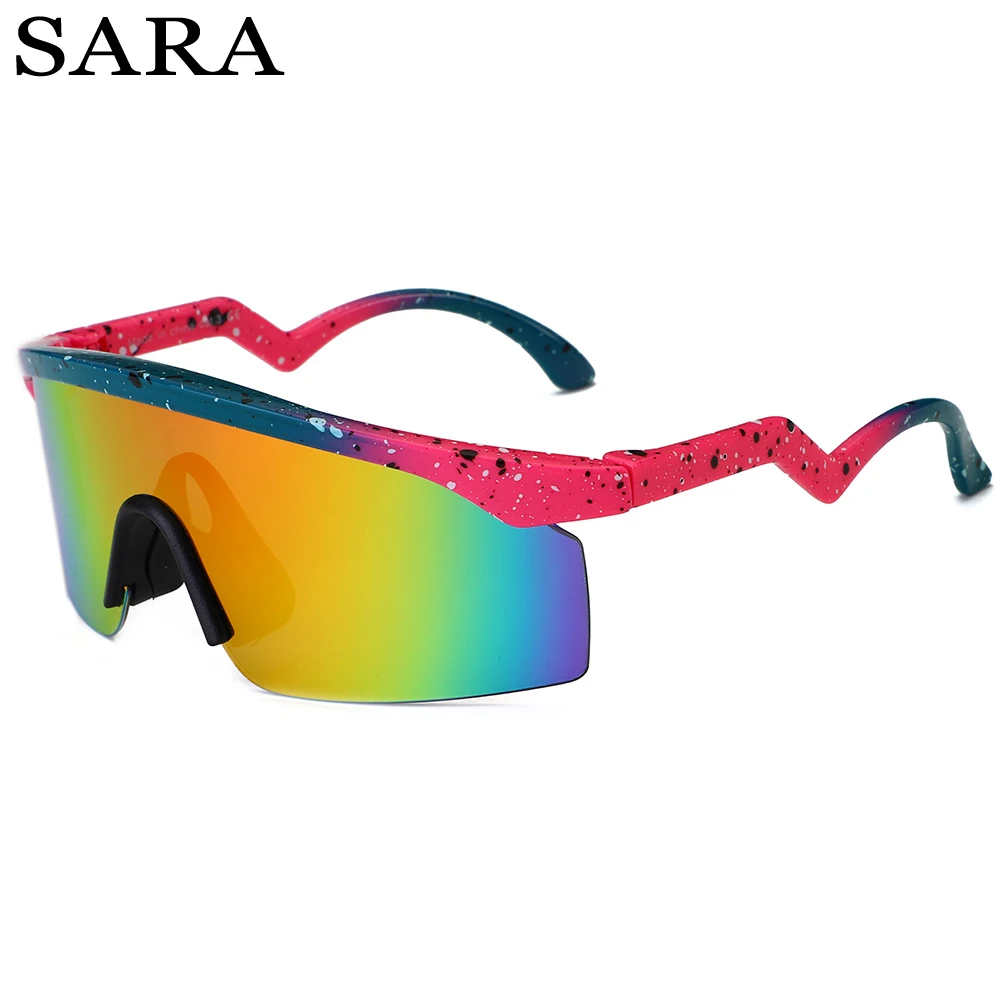 

SARA 2019 Brand Designer Outdoor Sunglasses Men Shield Sun Glasses Women Sport Style Eyewear Oculos Gafas de sol UV Goggles