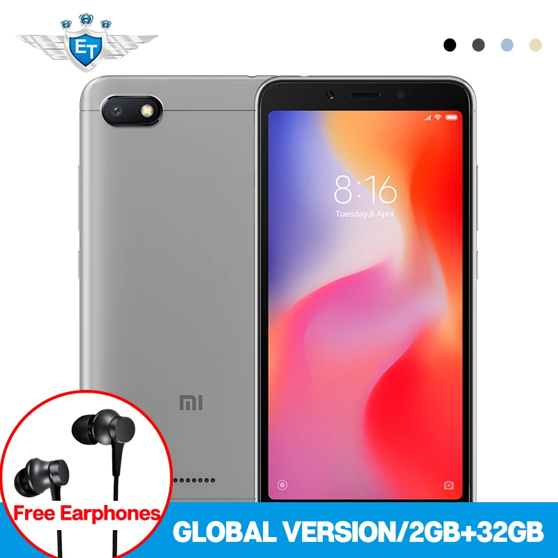 Xiaomi Redmi 6a 2gb 32gb Global Version 5 45 Full Screen 12nm Helio 2 Quad Core Mobile Phone 13mp 5mp Camera 3000mah Ce Fcc Cellphones Aliexpress