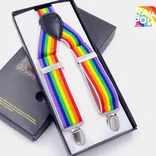 Радужный ремешок для взрослых моделей 3 зажима 3,5 см в ширину 120 см в длину