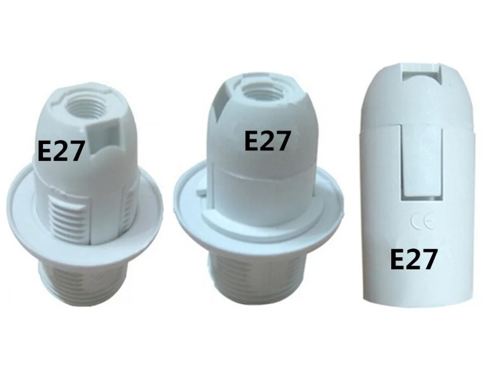 E27 base plastic Clip type lamp holder E27 thread lampholder E27 semi