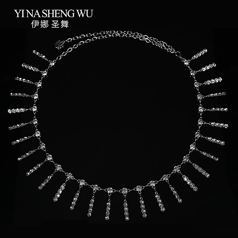2018 Newest Women Belly Dance Sparkle Rhinestone Decoration Waist Dance  Accessories Belly Dance Rhinestone Belt