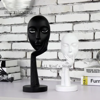 Refinement Think about life Resin Crafts Black and white series abstract decoration Office Home Decoration Refinement Think about life Resin Crafts Black and white series abstract decoration Office Home Decoration