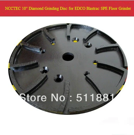 

10'' Diamond Concrete Grinding Disc Head Plate for EDCO Blastrac SPE concrete grinder | 250mm Cement Abrasive disk | 20 segments