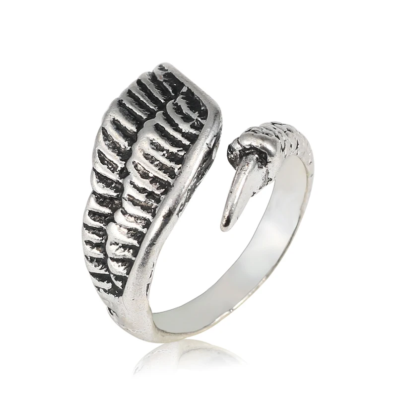 Vintage-Gothic-Wing-Ring-Punk-Men-Hip-Hop-Wings-Eagle-Claw-Opening-Tail-Rings-Cool-Man