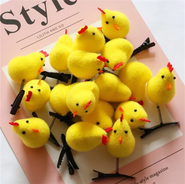 Little Yellow Chicken Hair Clip Fun Make up Decoration - 16