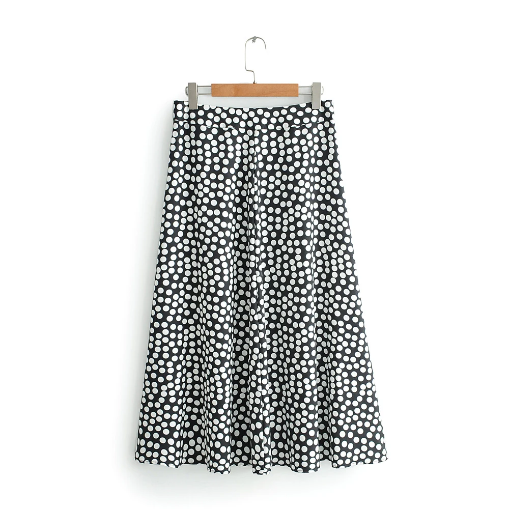 

2019 Women Polka Dot Print Casual Za Skirt Female Spring-Summer Chic European High Waist Beach Skirts faldas mujer moda femme