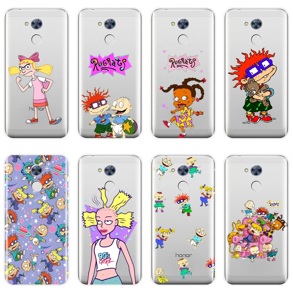 

For Huawei Honor 4X 5A 5X 6 6X Phone Case Silicone Rugrats Cute Girl Boys Anime Soft Back Cover For Huawei Honor 6A 4C 5C 6C Pro
