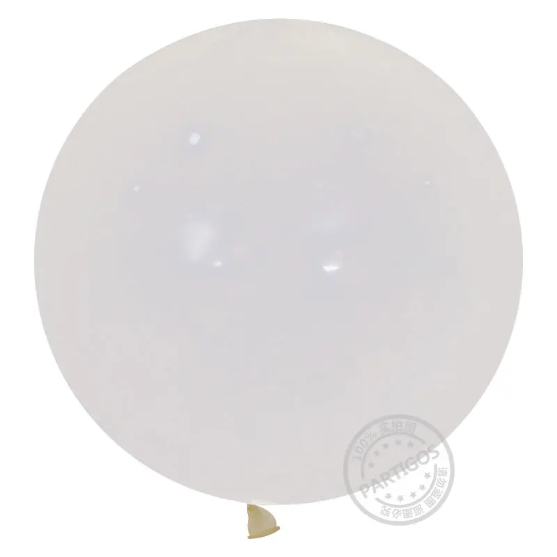 10 шт. 36 дюймов большой шар 90 см Джамбо белые круглые латексные шарики гигантские свадебные шары свадебный душ День рождения украшения - Цвет: Прозрачный