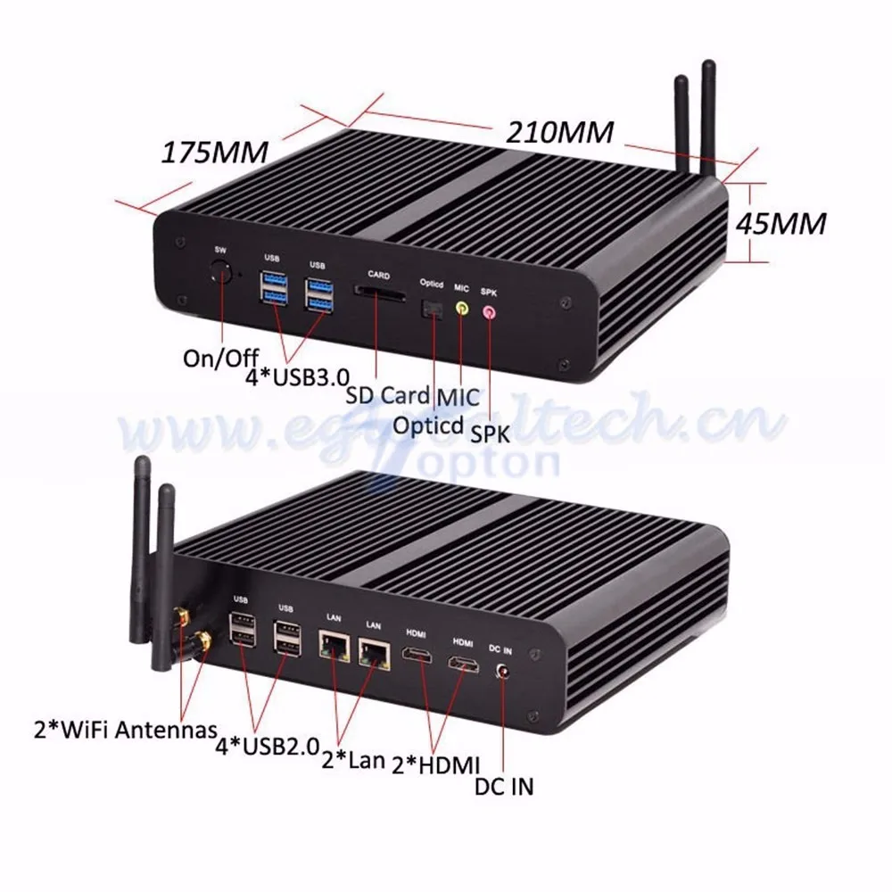 [5Gen Broadwell cpu] Win10 Мини ПК i7 Barebone Intel Nuc Безвентиляторный Компьютер Core i7 5557U graphics Iris 6100 4K HD HTPC