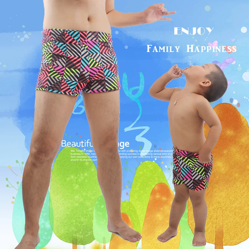 

SWIMMART 2019 Summer Parent Child Swimming Trunk Bathing Suits Family Set Swimsuit Men Beachwear Kids Swimwear Drop Shipping