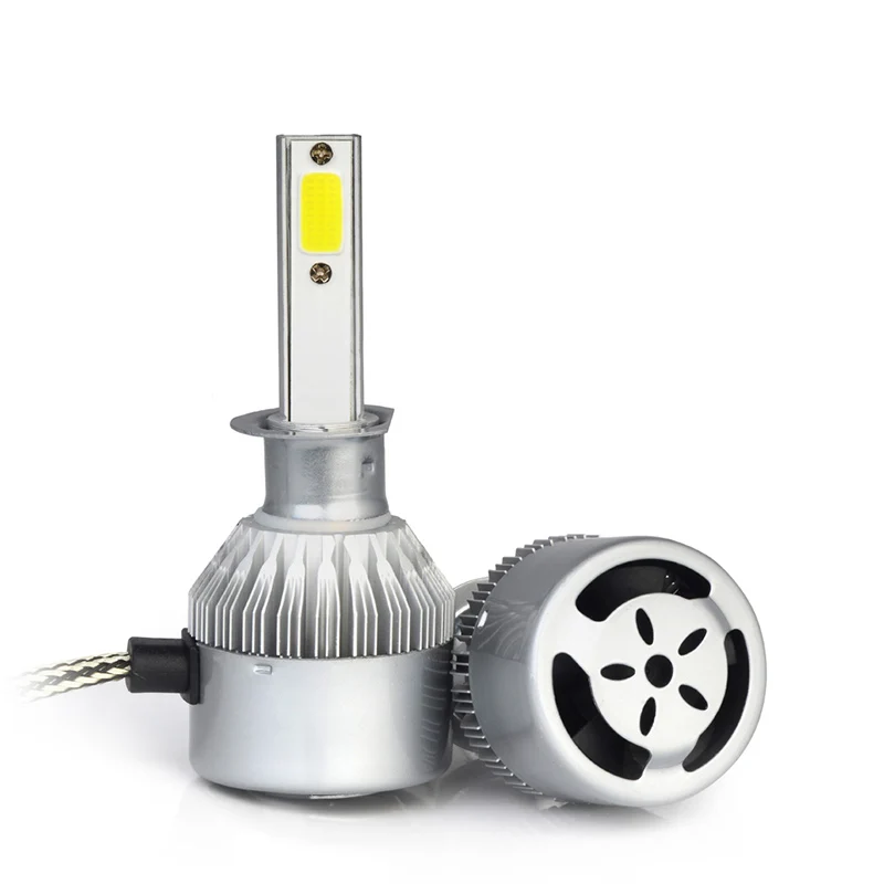 2 PC super bright COB 4000LM H1 LED car light bulbs plug&play h4 h7 h11/8/9 hb3 hb4 9005 9006 auto headlight 6000K DC 12V