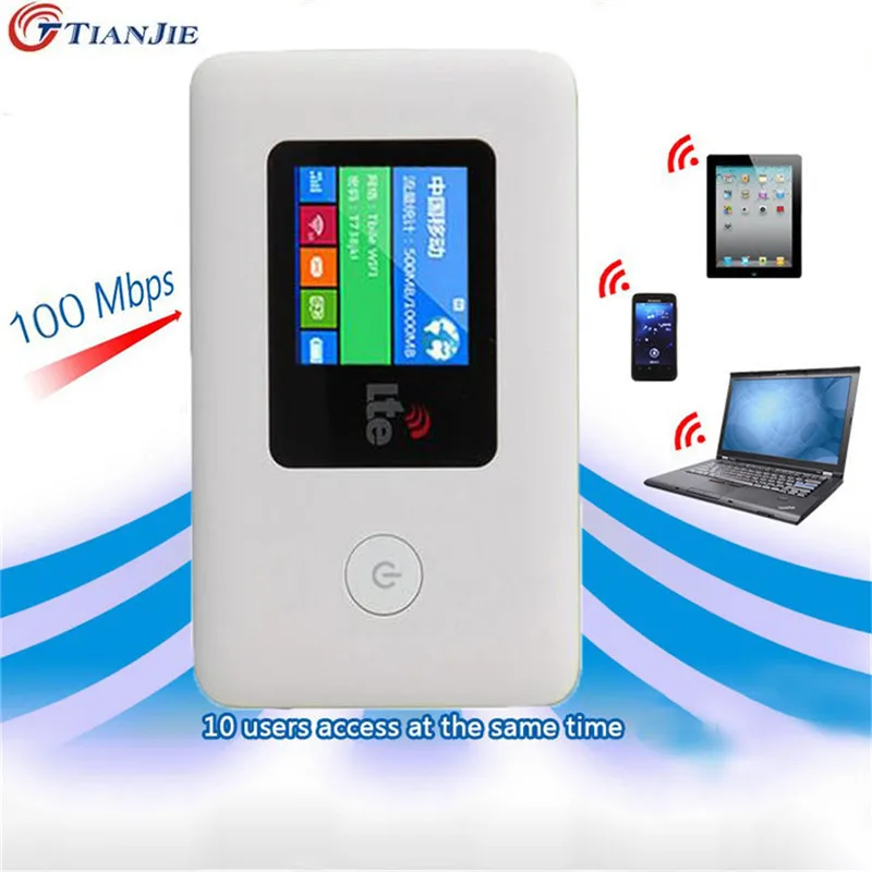 Wi Fi роутер TIANJIE 4G Мобильный LTE EDG GSM дорожный партнер беспроводной карманный со