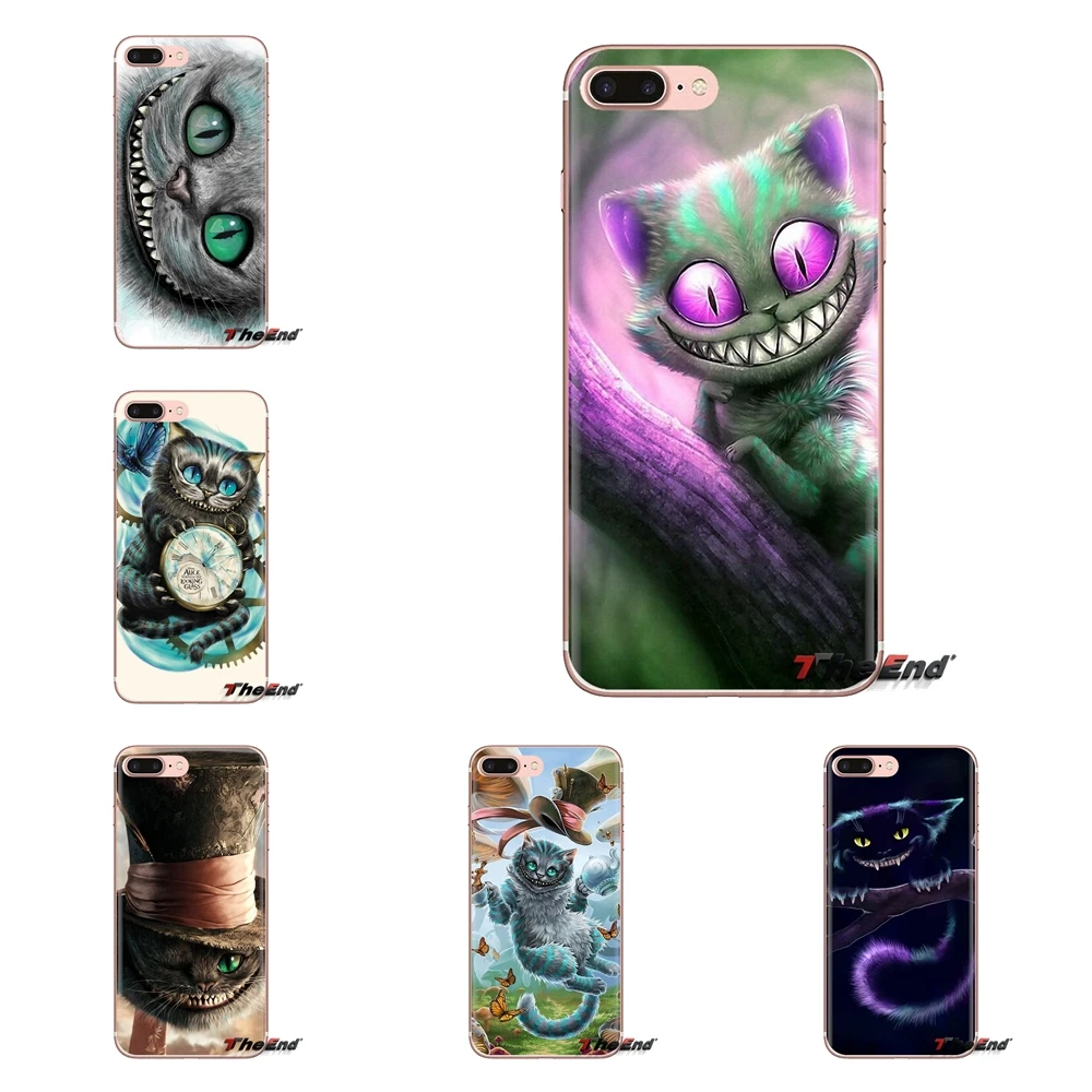 Phone Skin Case Alice in Wonderland Cheshire Cat For Sony Xperia Z Z1 Z2 Z3 Z5 compact M2 M4 M5 C4 E3 T3 XA Huawei Mate 7 8 Y3II |