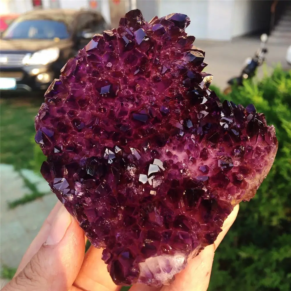 1pcs AAAA Natural Madagascar natural purple crystal flower- like crystal cluster quartz crystal raw stone gem