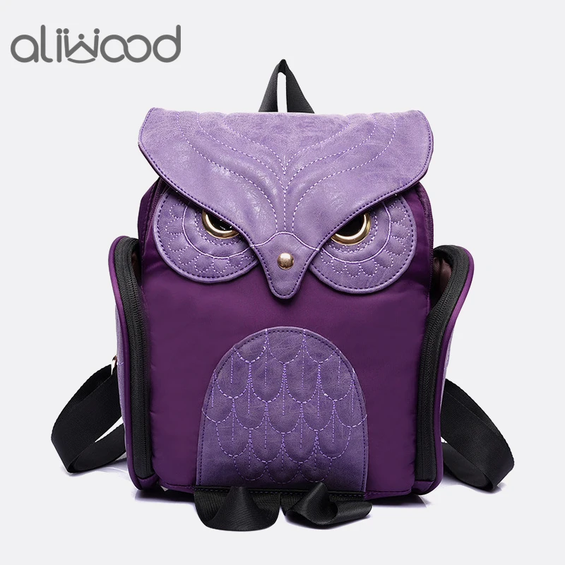 Koop Mode vrouwen Rugzak 2017 Leuke Uil Rugzakken PU Lederen Schooltassen Voor Tieners Meisjes Vrouwelijke Rugzak Sac Mochila Feminina
