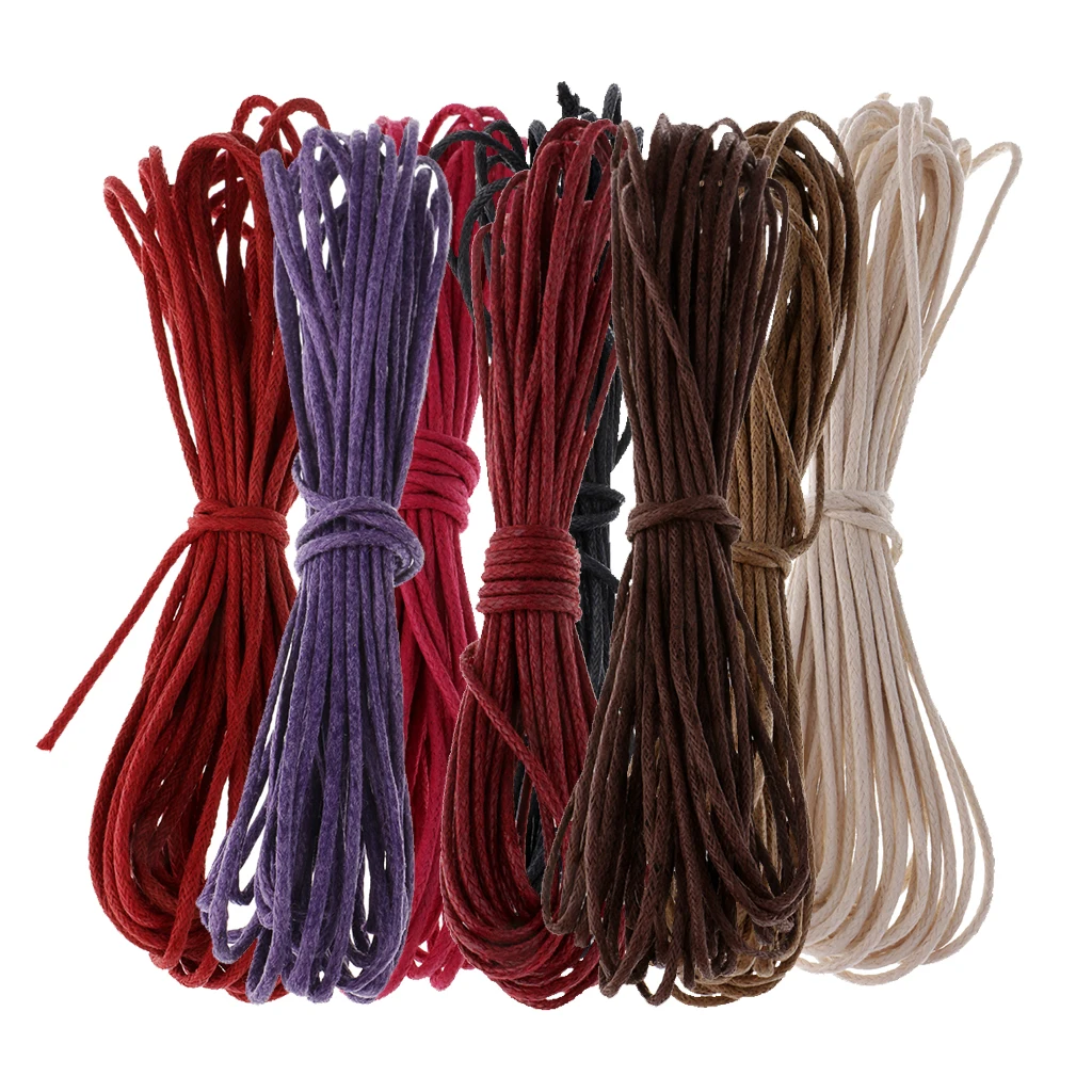 10yd 1.5mm Durable Handmade Leather String Jewelry Making Bracelet DIY Thread Cord for Necklace Bracelet Anklet Craft