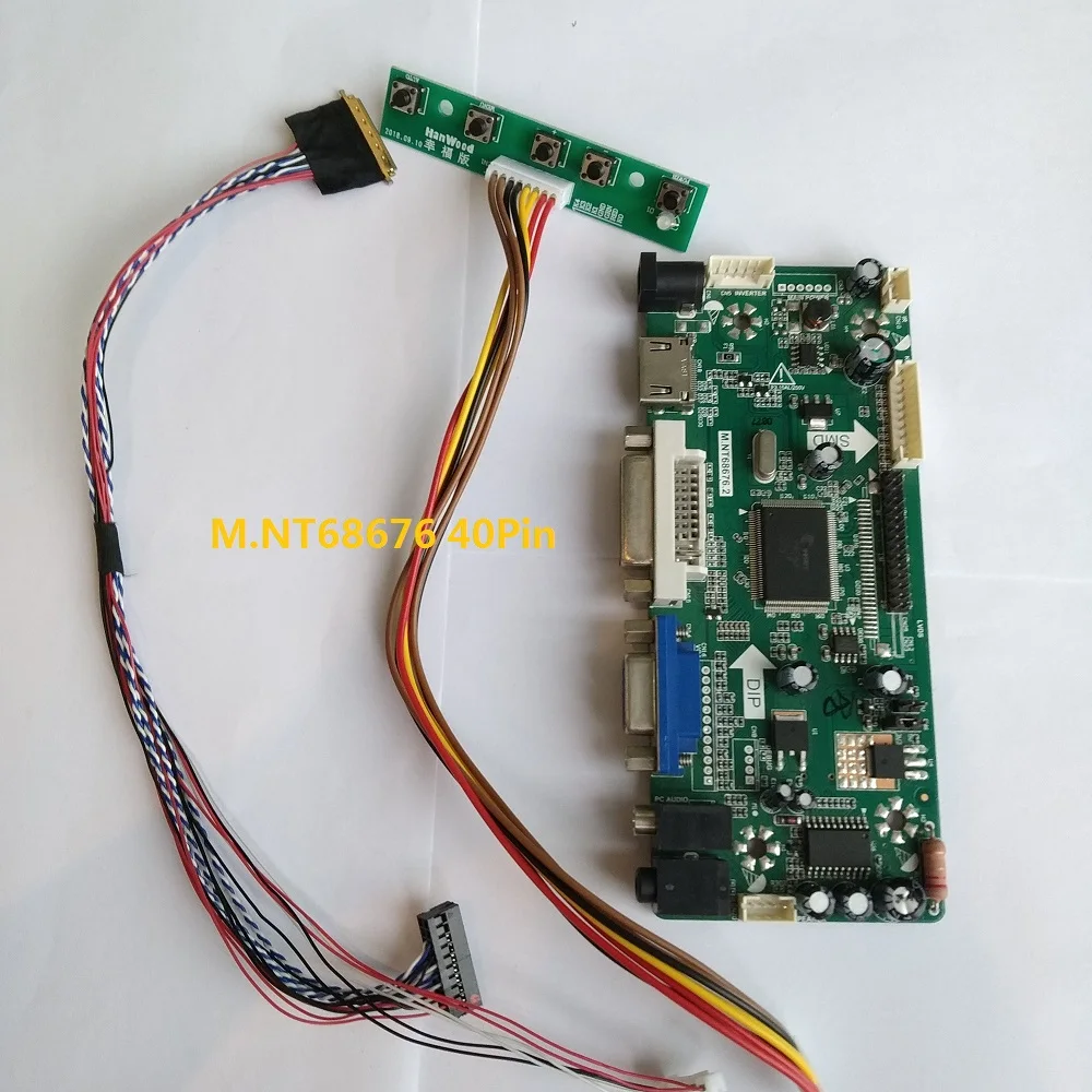 

Kit for B140XTN03.0 1366X768 LCD VGA 14" DVI HDMI LED DIY 40pin M.NT68676 Controller board AUO Display Screen Panel