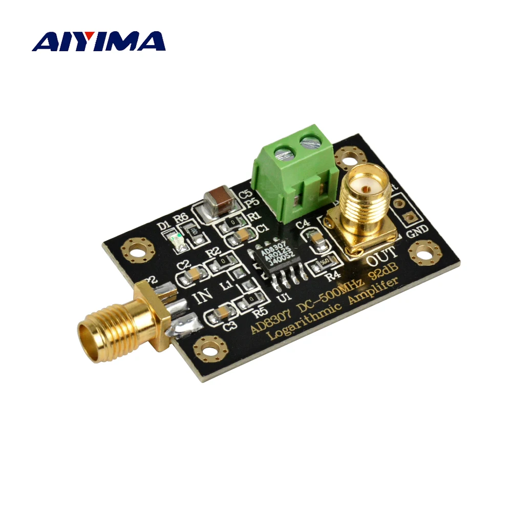 Aiyima AD8307 РЧ модуль детектора мощности DC-500MHz логарифмический усилитель передатчика антенна