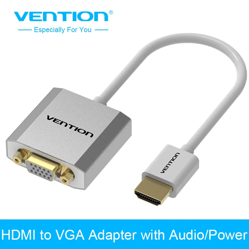 

Vention HDMI to VGA Adapter Converter Cable Male to Female Audio & Micro USB port power for XBOX PS3 active HDMI VGA converter