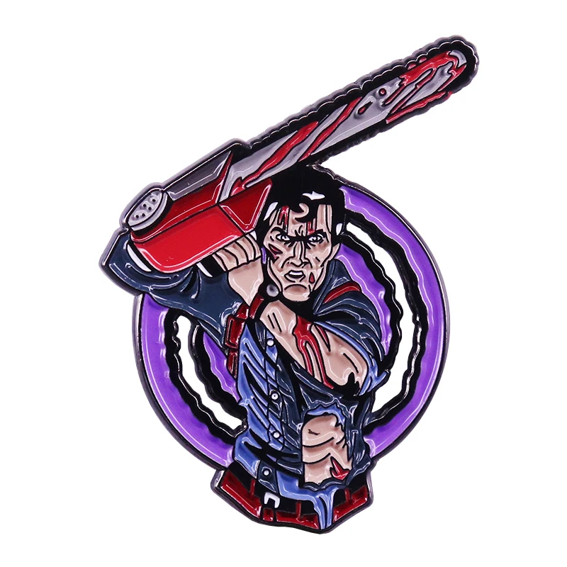 Винтажная эмалированная булавка с эмалью для фанатов фильма ужасов Dead Army of Darkness