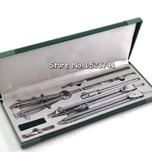 9 pz/set genuino H4009 meccanico strumento di disegno bussole strumenti di disegno nove vestito matematica set di cancelleria per ufficio